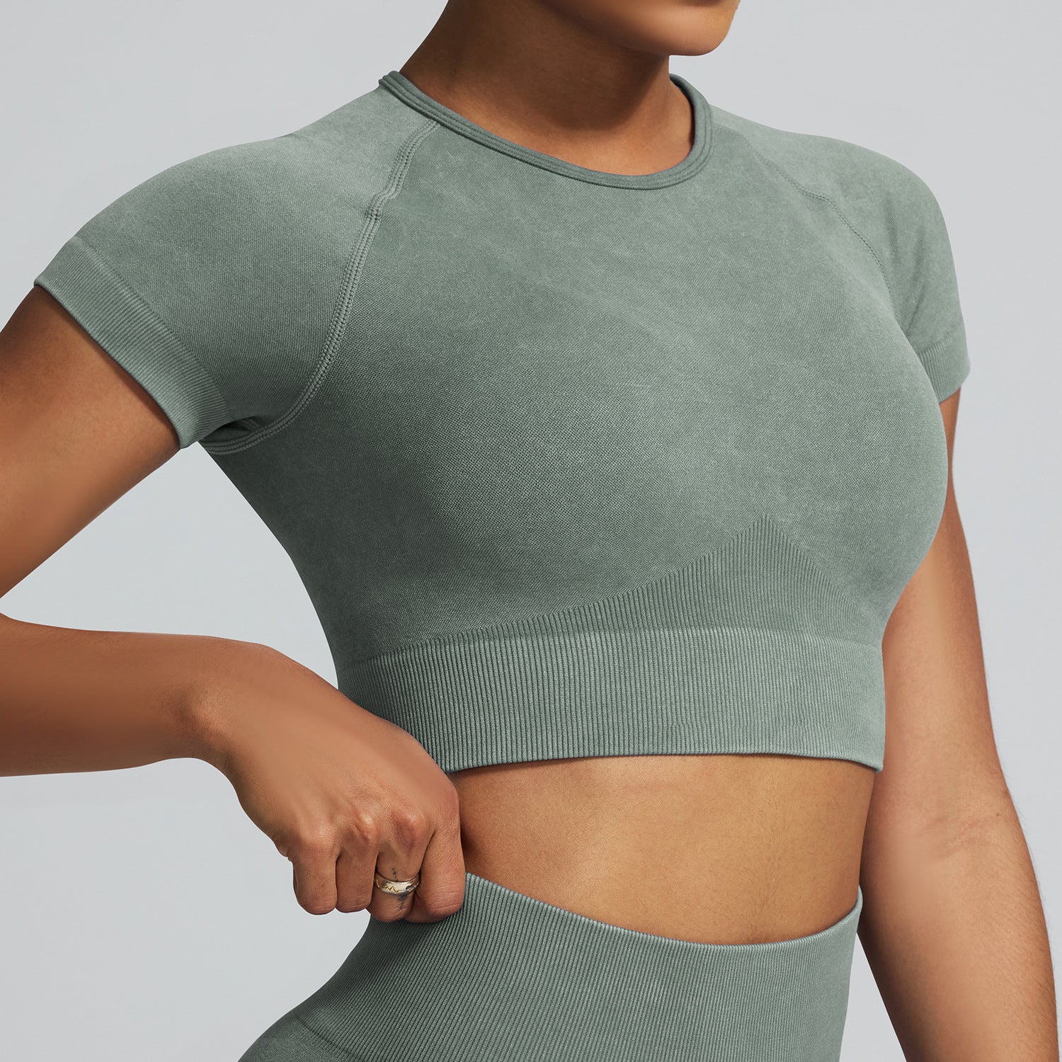 European and American Autumn Winter Tight Sports Set