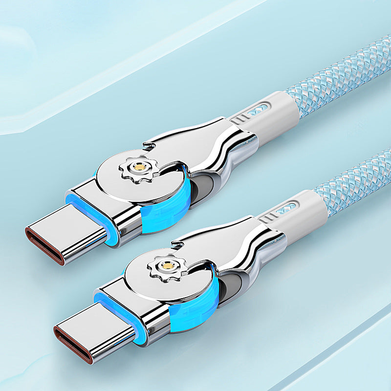 Double-headed type-c charging cable 65WPD fast charging for Apple 15 Huawei Xiaomi vivo vehicle-mounted mobile phone tablet
