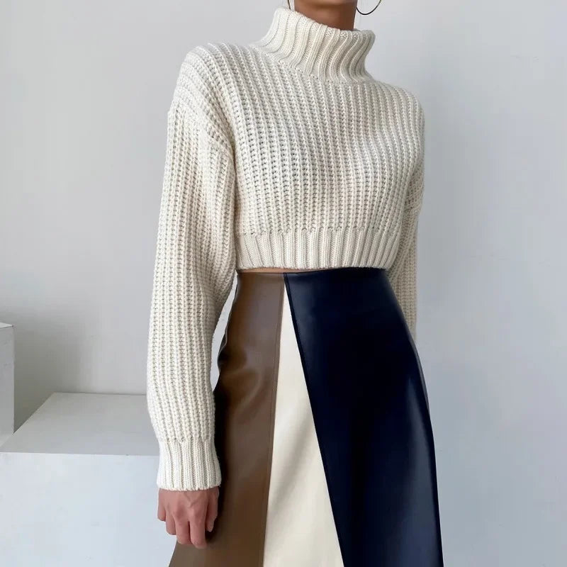 French chic retro temperament multi-color mosaic leather skirt spring and autumn women's clothing A- line skirt high-end mid-length dress