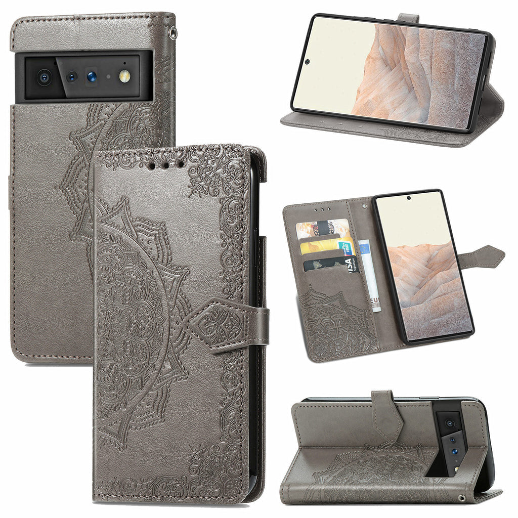 Applicable to Google pixel6 mobile phone leather case with card slot Google Pixel 6Pro flip leather printing leather case