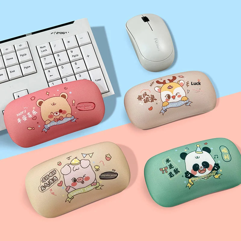 Creative cartoon mouse pad wristband silicone small wrist rest memory foam keyboard support 3D 3D cute girl Palm pillow