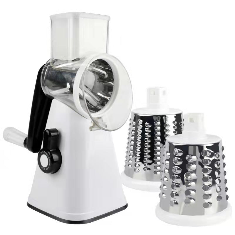 Cross-border multifunctional vegetable cutter hand-cranking drum shredder slicer kitchen tool shredded potatoes shredded grater