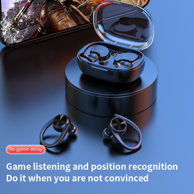 Q36 translation Bluetooth headset binaural ear-mounted in-ear earphone with warehouse digital display sports three-dimensional cross-border wholesale