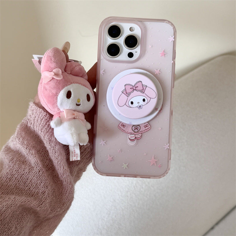 Pink XINGX girl cute magnetic bracket for iPhone16 Apple 15ProMax/14/13 phone case