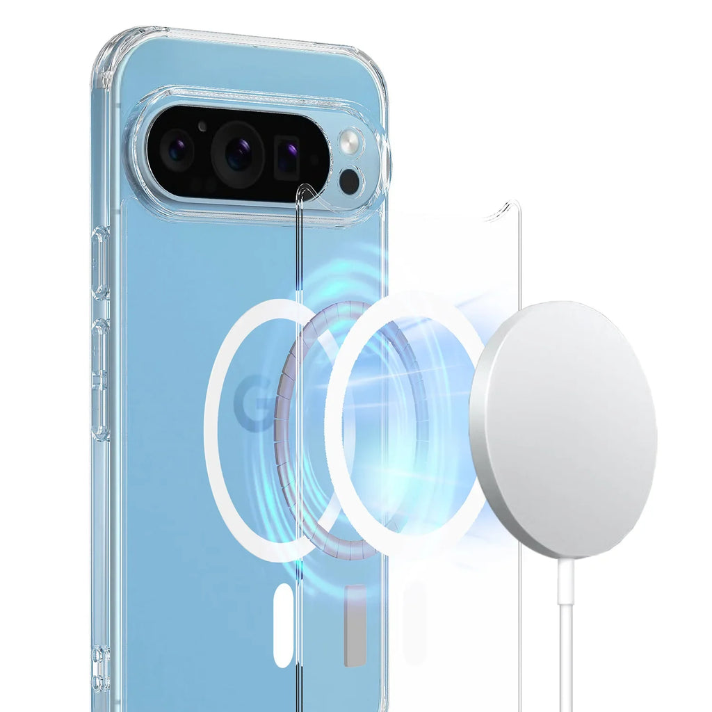 Applicable to Google Pixel 9 Pro XL transparent magnetic phone case magsafe wireless charger magnetic in stock