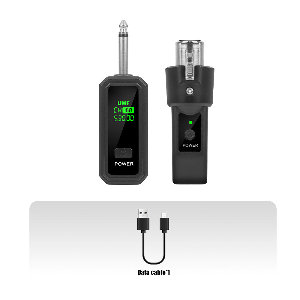 Moving coil wired conversion wireless microphone system Transmit Receive unit musical instrument handheld electrical blowpipe guitar amplifier grenade