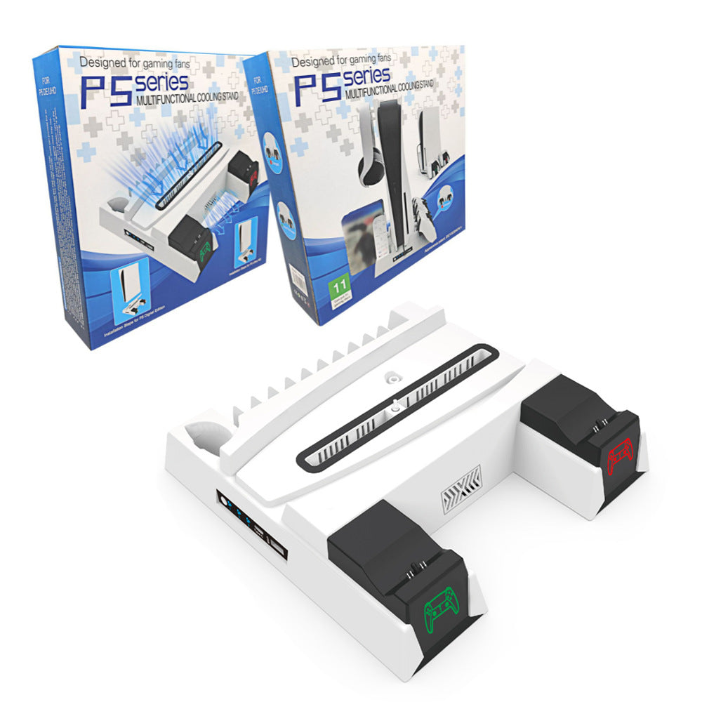 Cross-border new PS5 fan base handle charging set ps5 multi-function heat dissipation plate rack LED storage bracket
