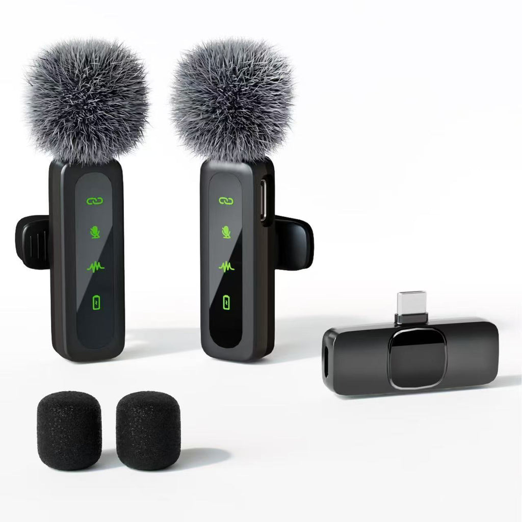 K1K9pro wireless lavalier microphone outdoor mobile live streaming microphone mini noise reduction collar clip microphone