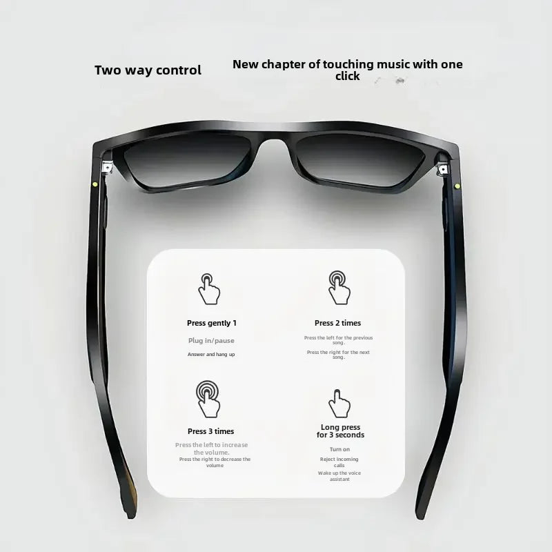 Smart music glasses sunglasses call listening Bluetooth glasses replaceable optical lens sunglasses wireless headset