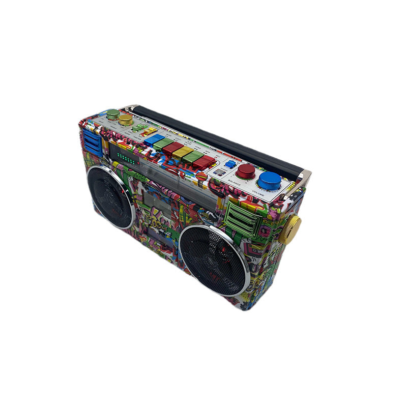 Camouflage retro Retro Bluetooth speaker portable outdoor wireless radio audio microphone stereo