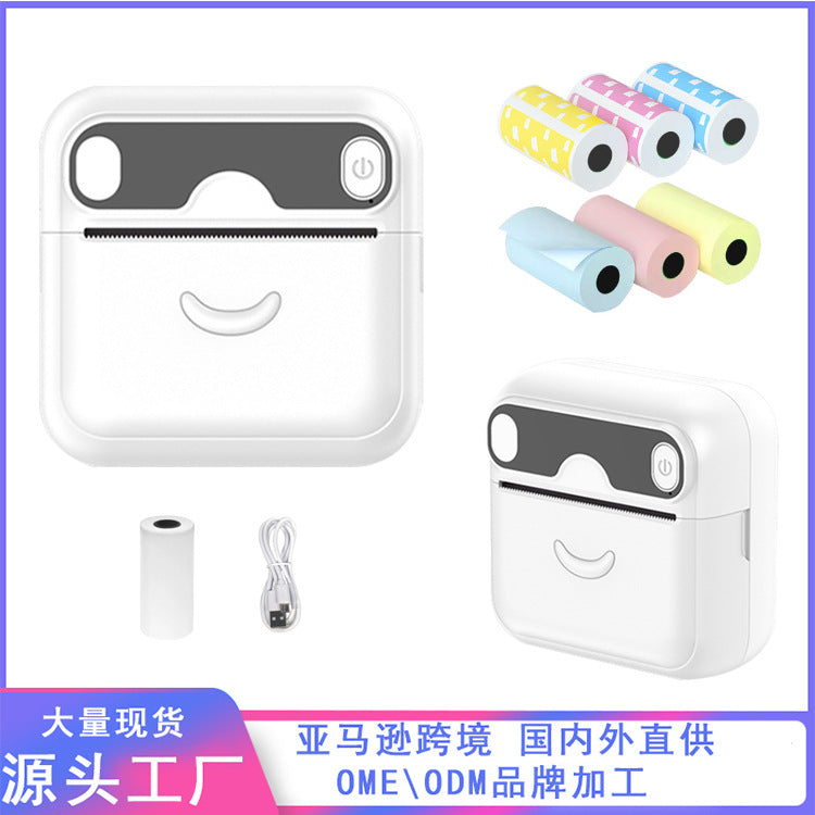 Cross-border mini wrong question thermal printer Bluetooth connection ink-free printing document note portable printer wholesale