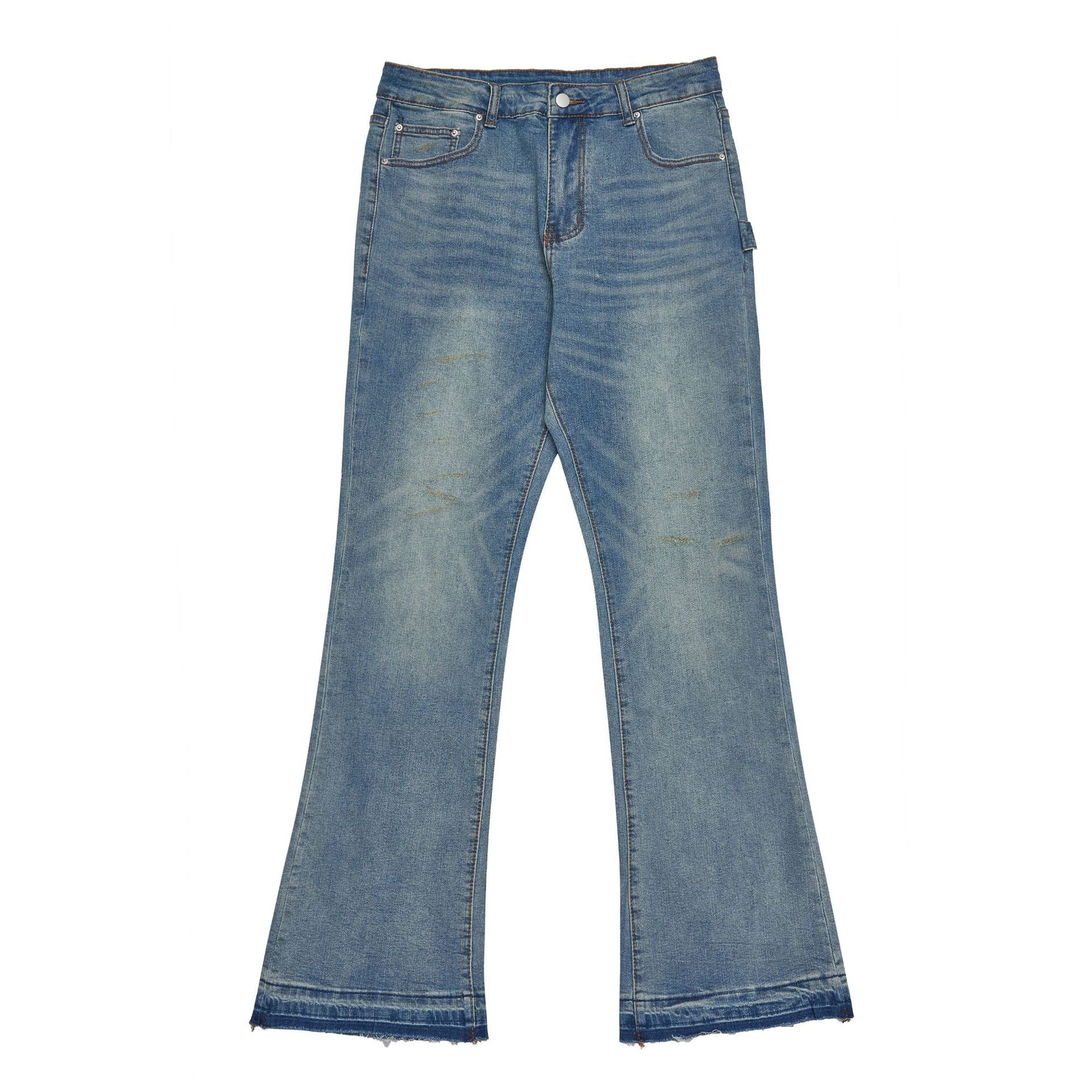 GTS jeans American style skinny jeans women's retro small jeans fashion brand washed slim jeans men