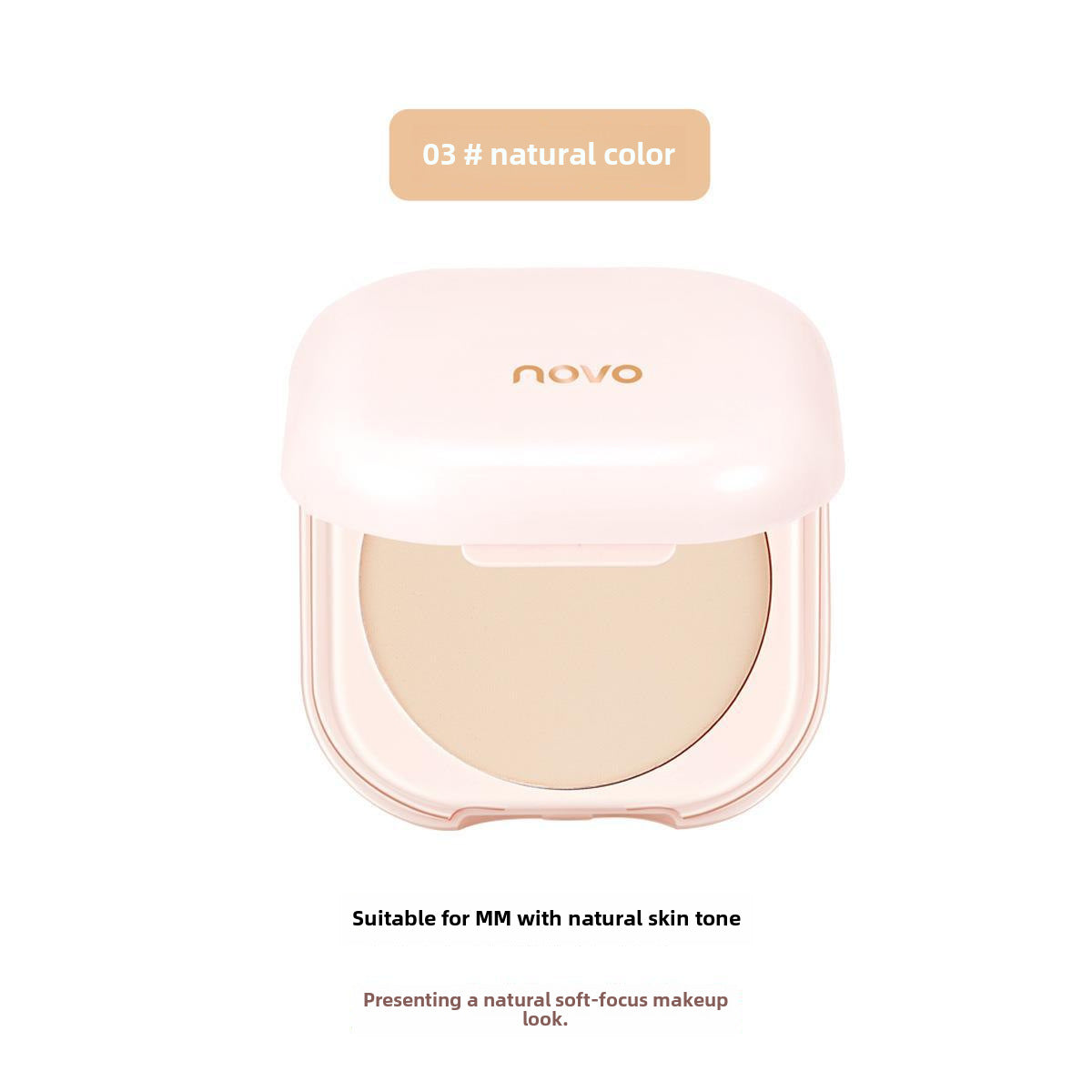 NOVO feather satin luxury nourishing makeup loose power oil control makeup brightening skin color finishing powder small portable makeup powder cake