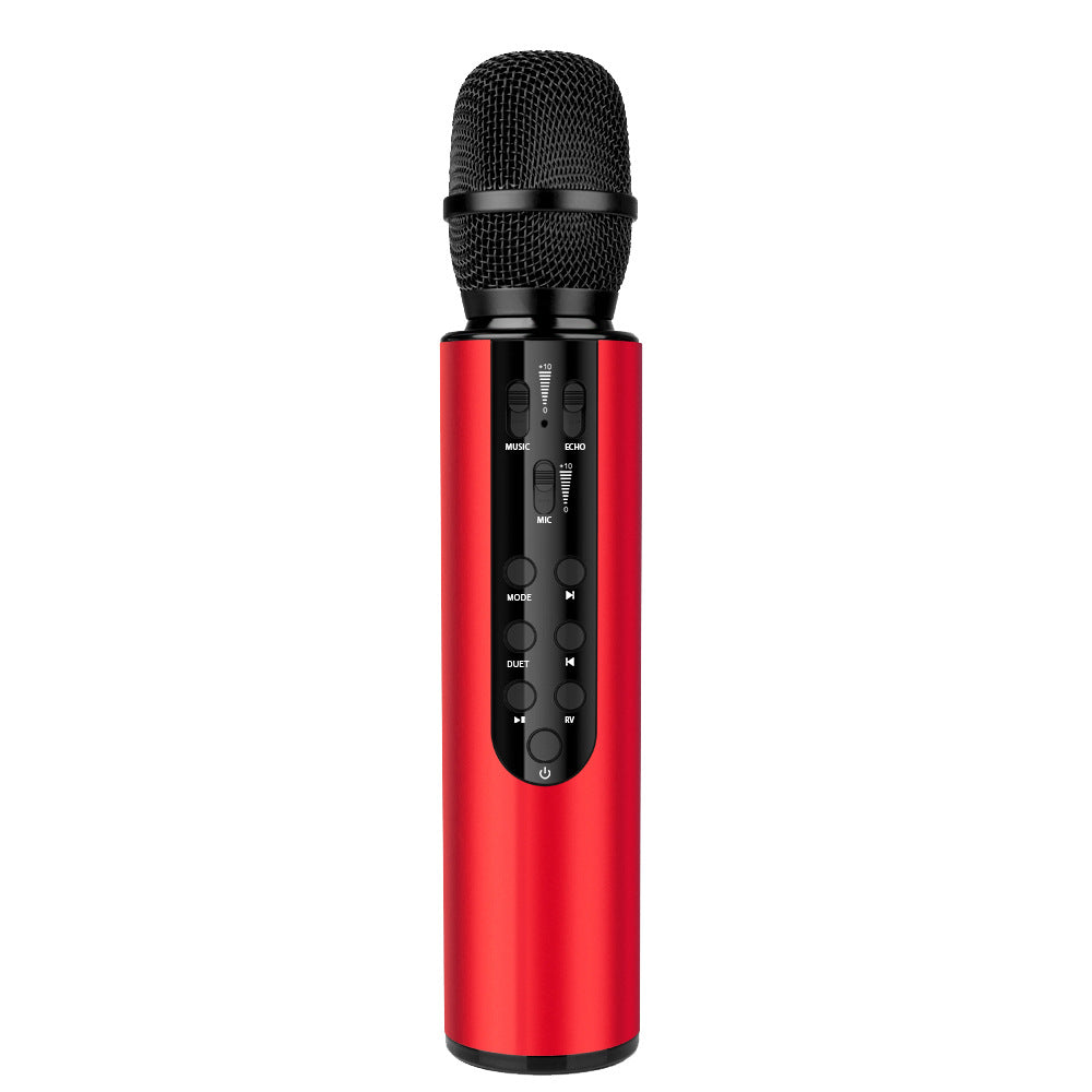 Cross-border microphone wireless capacitor dual speaker portable Bluetooth microphone home singing audio microphone integrated