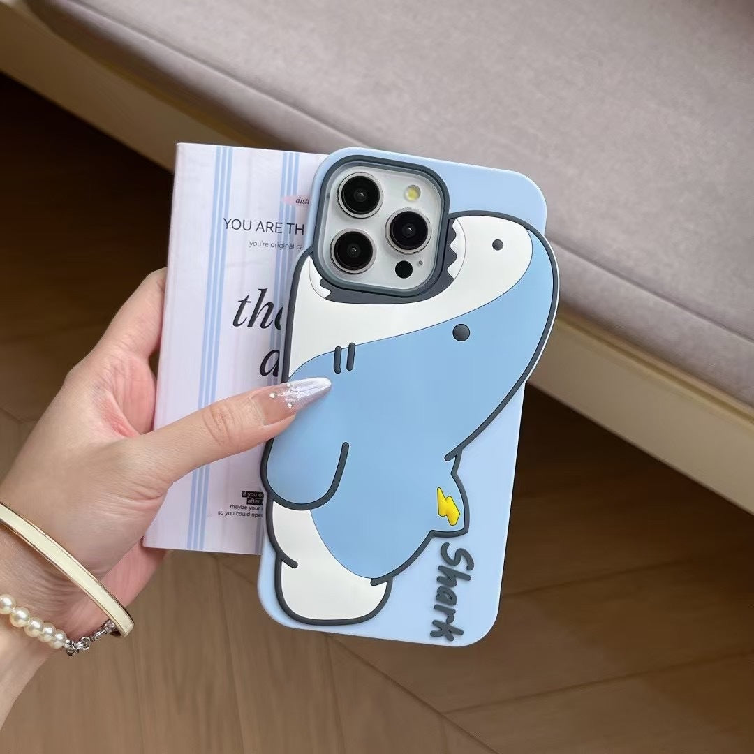 Cartoon cute lightning shark iPhone16 Apple 15 for 13/14pro max phone case phone case