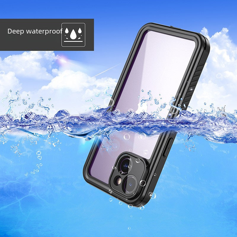 European and American applicable iPhone15 waterproof case mobile phone case all-inclusive sealed anti-fall dust snorkeling swimming outdoor sports