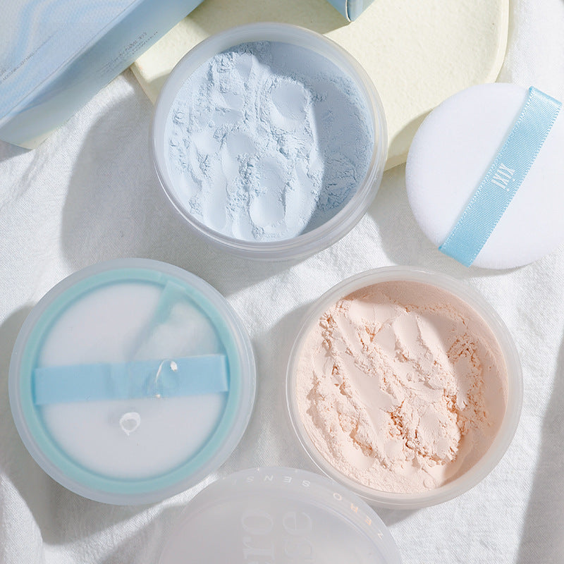 XIXI fog light Face Powder Finishing Powder calm makeup and oil controlling long lasting smear-proof makeup non-khaki waterproof sweat-proof powder