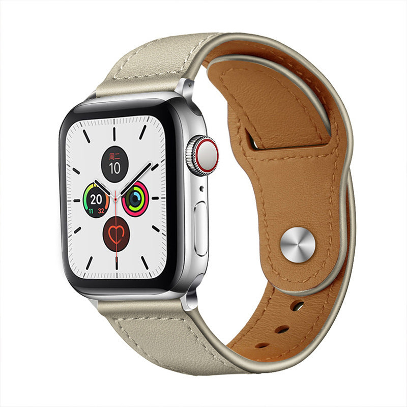 Suitable for apple apple watch3456 SE iwatch7 retro clinch top layer leather apple strap