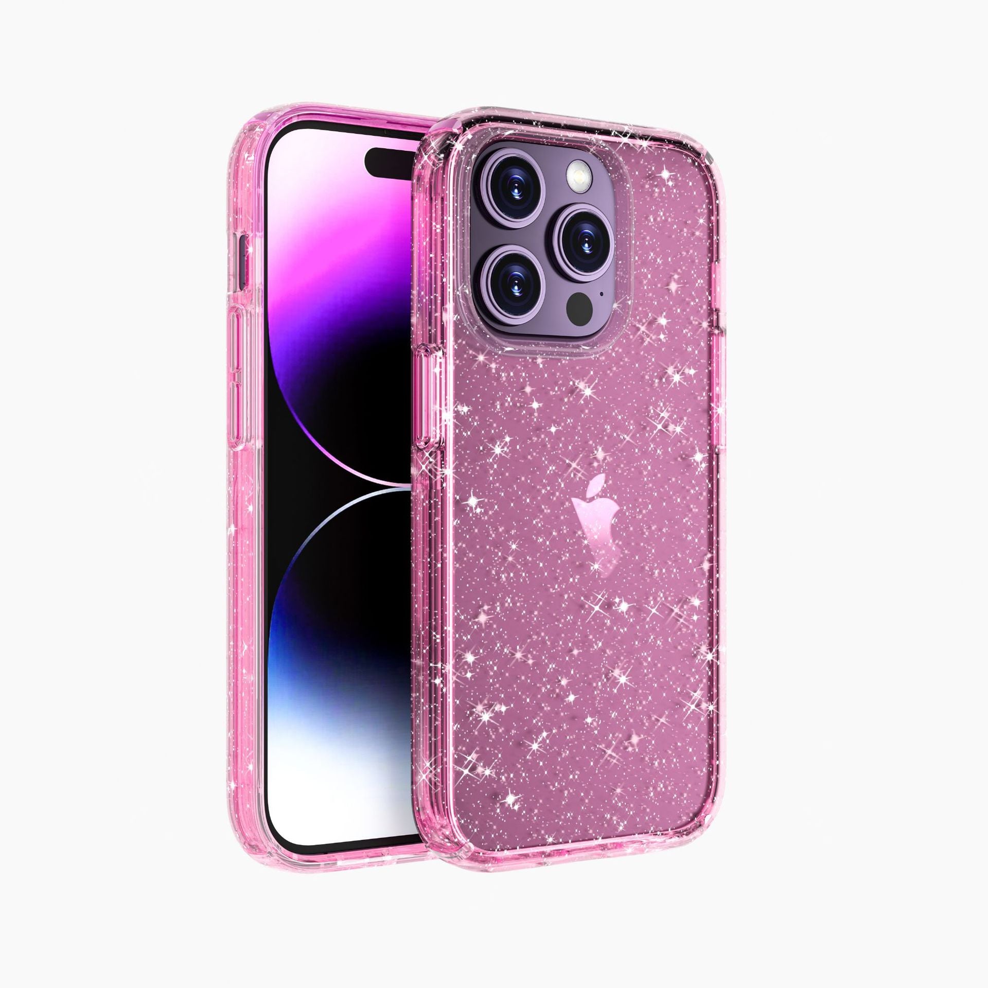 Defender applicable iPhone15promax transparent glitter phone case mobile phone shell for iPhone phone case drop-resistant hard case 15