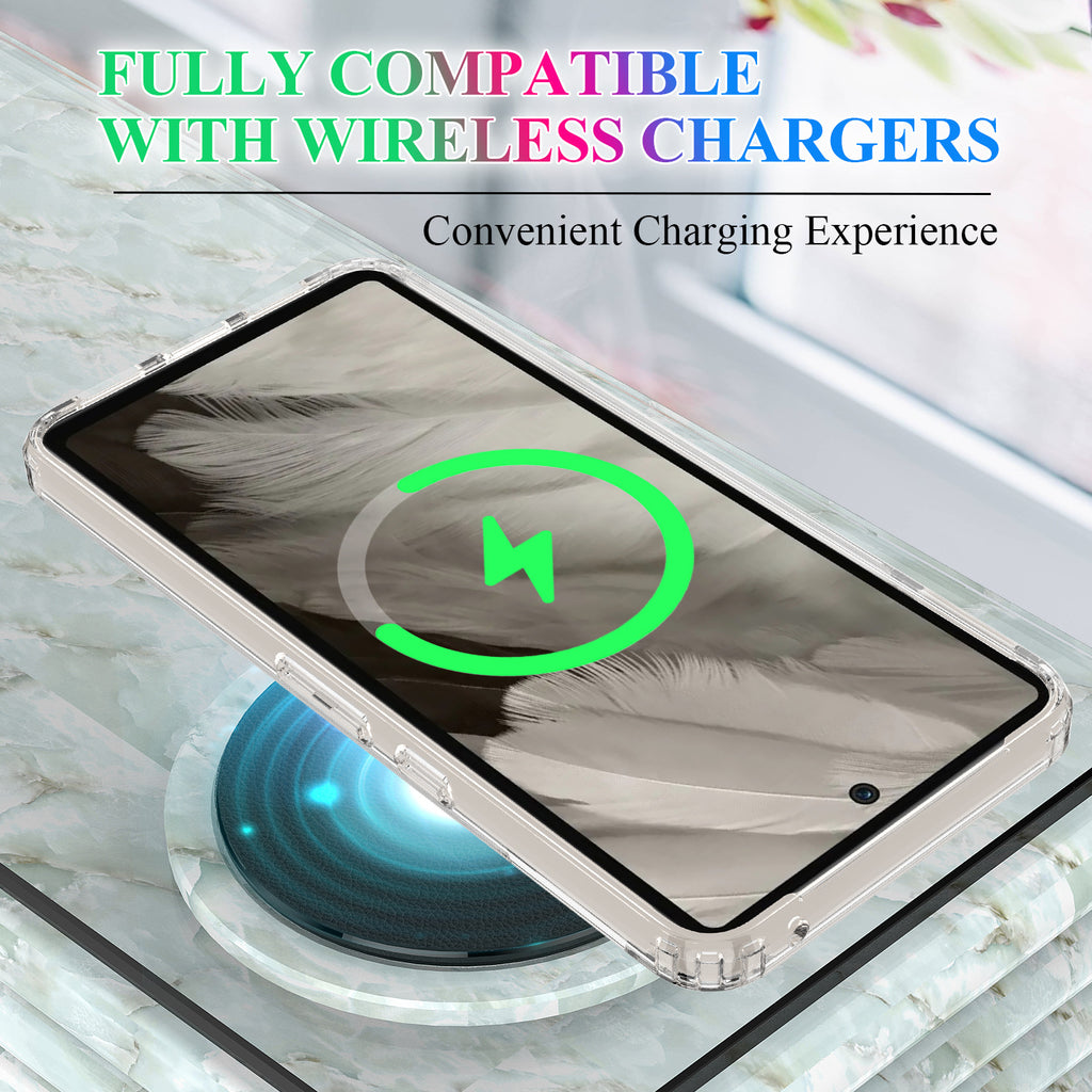 Applicable to Google 8 transparent magnetic phone case magsafe wireless charger magnetic suction Google 8pro four-corner drop-resistant back case