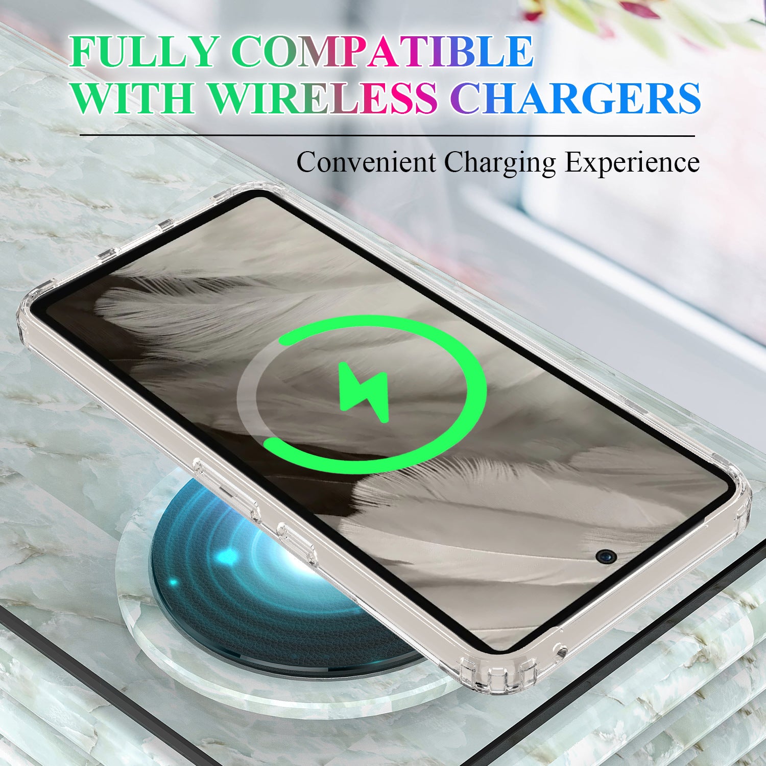 Applicable to Google 8 transparent magnetic phone case magsafe wireless charger magnetic suction Google 8pro four-corner drop-resistant back case