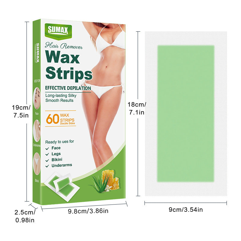 American local in stock SUMAX English packaging amazon temu popular hair removal wax paper combination pack 60 pieces