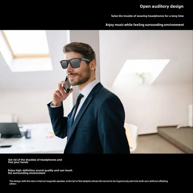Smart music glasses sunglasses call listening Bluetooth glasses replaceable optical lens sunglasses wireless headset