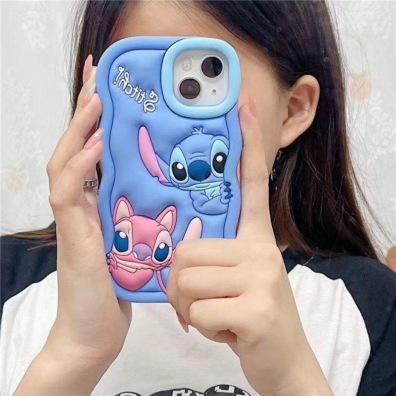 Stitch couple Apple 14pro/13promax phone case TikTok iPhone12/11 Tide 13 cartoon 14
