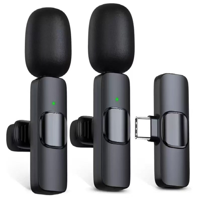 K1K9pro wireless lavalier microphone outdoor mobile live streaming microphone mini noise reduction collar clip microphone