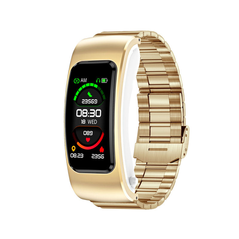 K60 smart bracelet call listening to music AI voice hard head in-ear headset 1.08 HD color screen address book synchronization