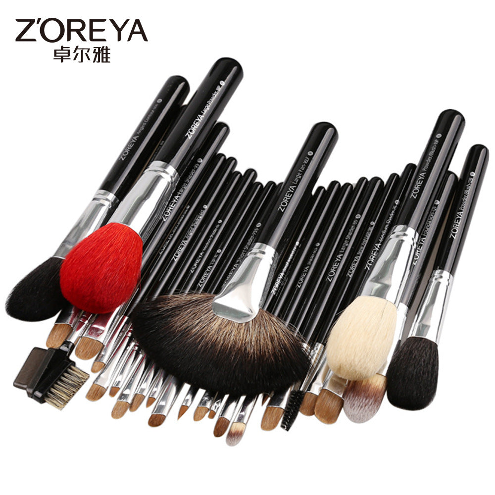 Z'oreya professional beauty tools rosewood handle animal hair makeup brush Foundation eye shadow brush 26 wool suit