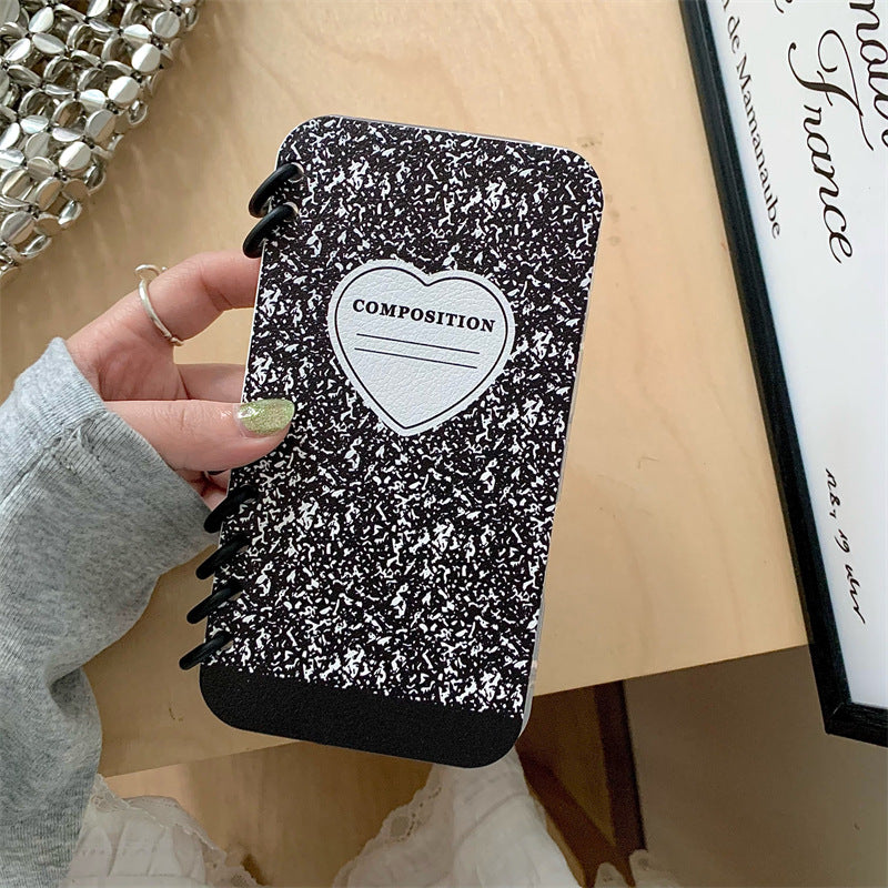 Creative heart notebook Apple 11/12 applicable iPhone13/14PROMAX phone case 15/16PRO set