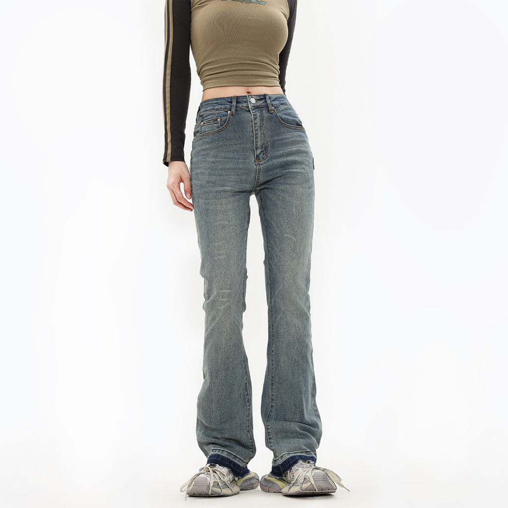 GTS jeans American style skinny jeans women's retro small jeans fashion brand washed slim jeans men