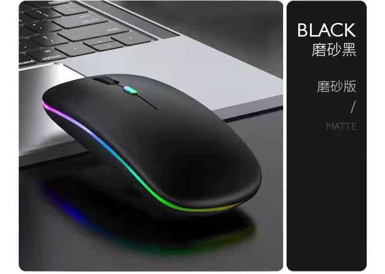 New ultra-thin Rechargeable Wireless Bluetooth mouse 2.4G dual-mode mobile phone computer tablet mute colorful direct sales