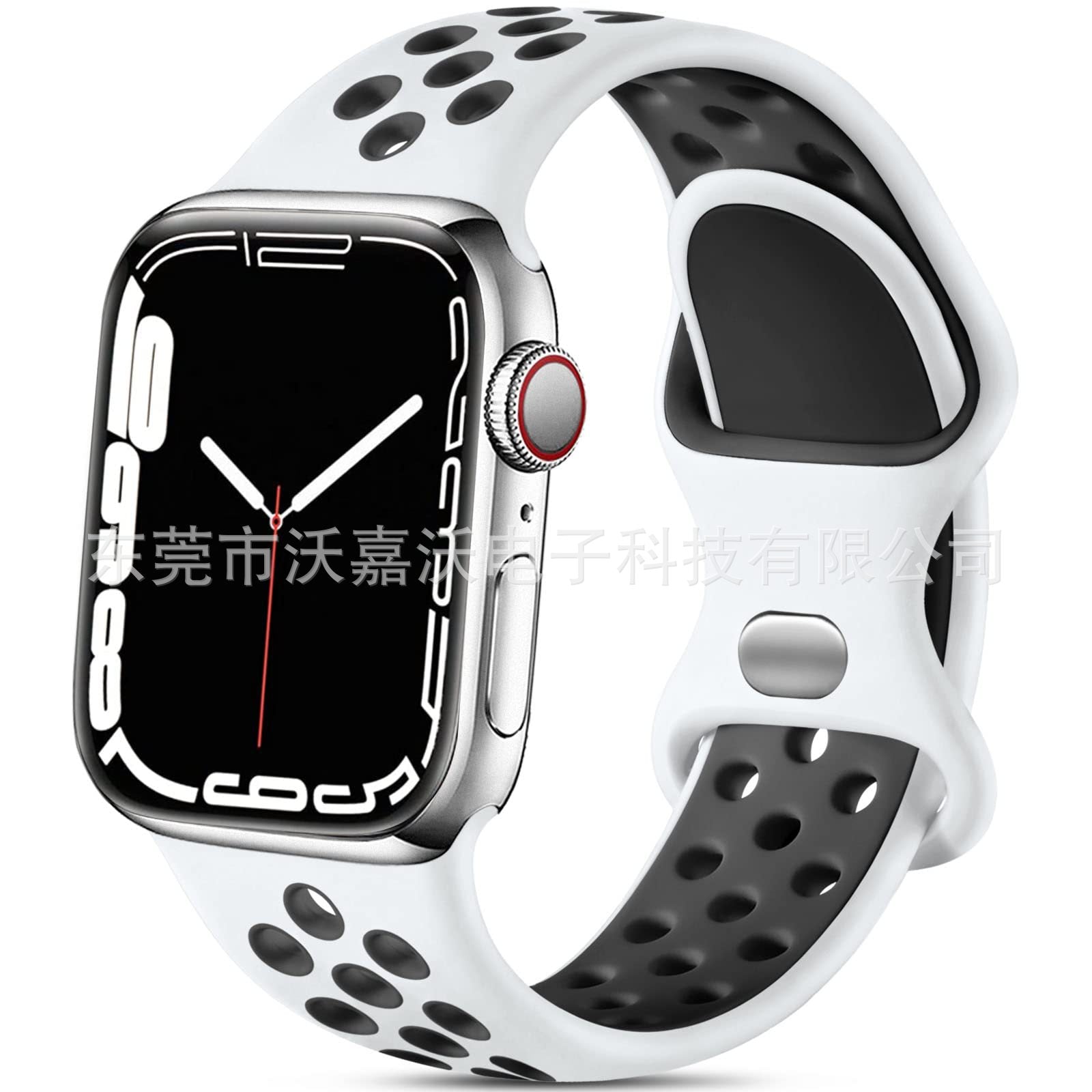 Applicable to Apple watch herringbone tail iwatch s10 generation two-color silicone sports Apple smart watch band