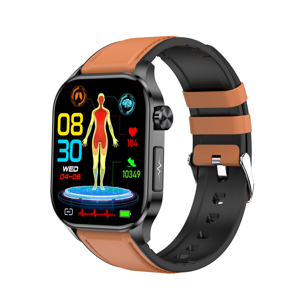 New ET580 smart watch Bluetooth calling ECG non-invasive blood glucose blood oxygen heart rate monitoring sports bracelet