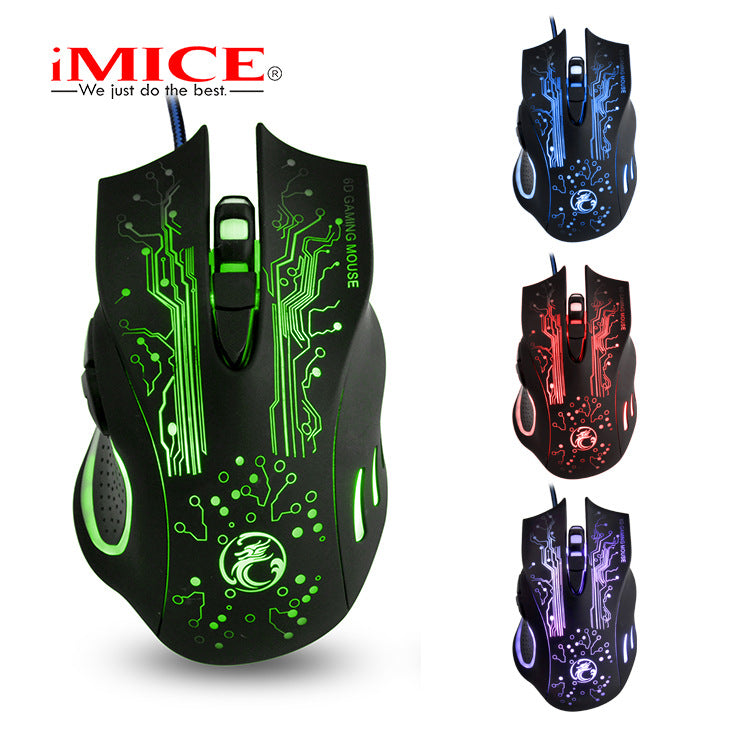 iMICE brand X9 USB Mouse Factory Direct Supply game photoelectric mouse colorful e-sports LOL game Mouse