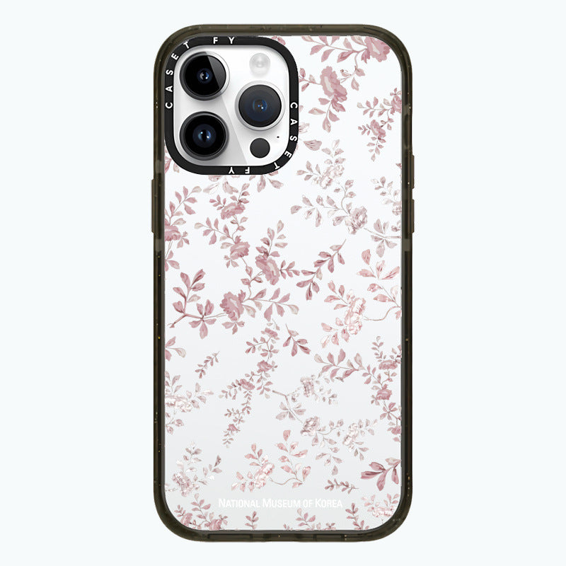 High edition Museum joint name pink floral for Apple iPhone15ProMax phone case 14/13 protection