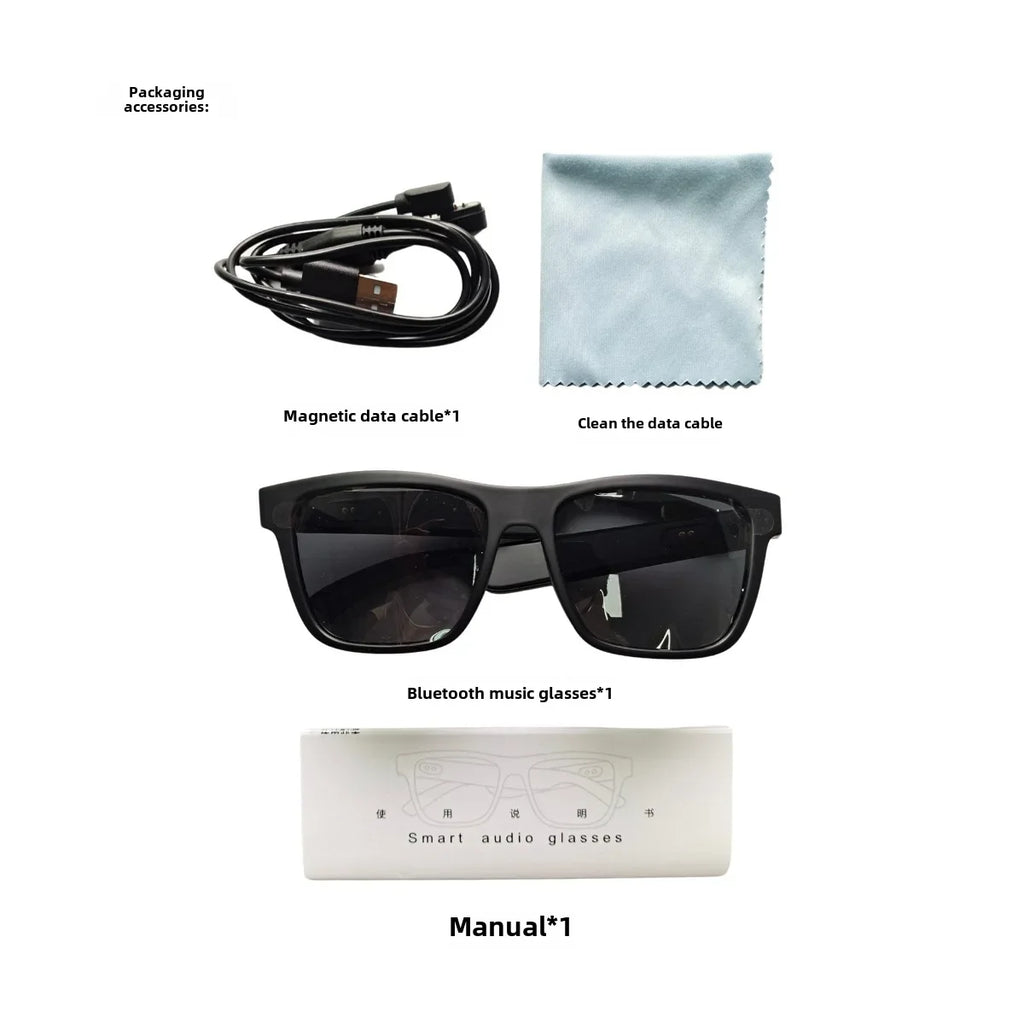 Smart music glasses sunglasses call listening Bluetooth glasses replaceable optical lens sunglasses wireless headset