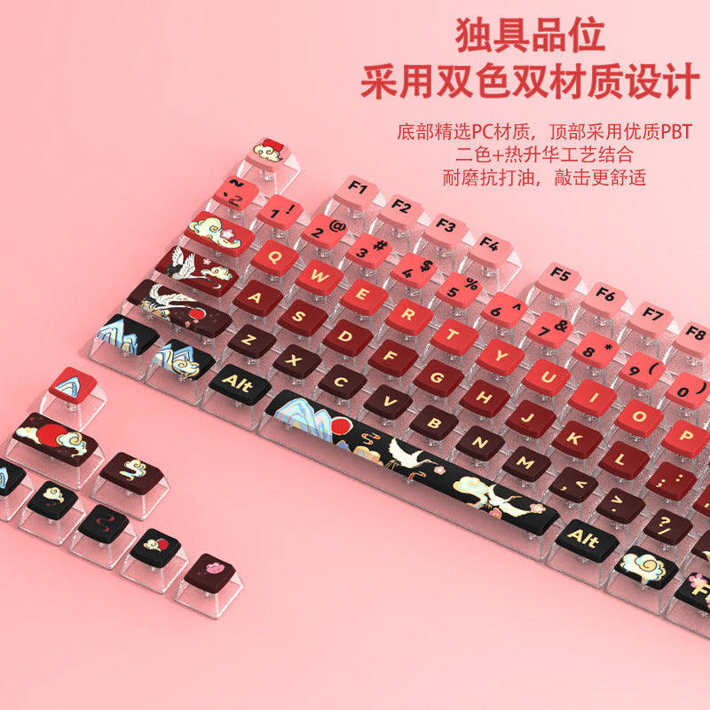 New PC Side Translucent PBT Dye-Sublimation Keycaps