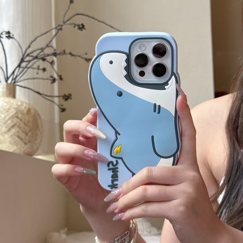Cartoon cute lightning shark iPhone16 Apple 15 for 13/14pro max phone case phone case