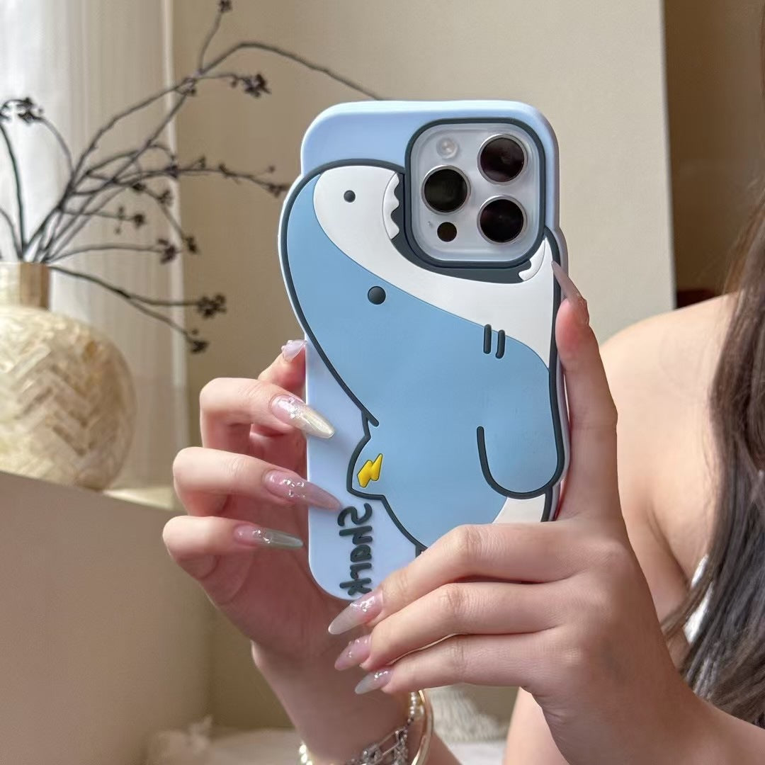 Cartoon cute lightning shark iPhone16 Apple 15 for 13/14pro max phone case phone case