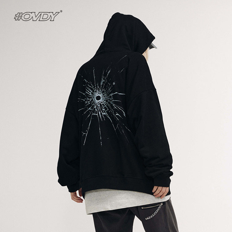 # OVDY autumn and winter menswear fashion brand letter printing loose hooded Terry men and women same style sweatershirt trendy sweater