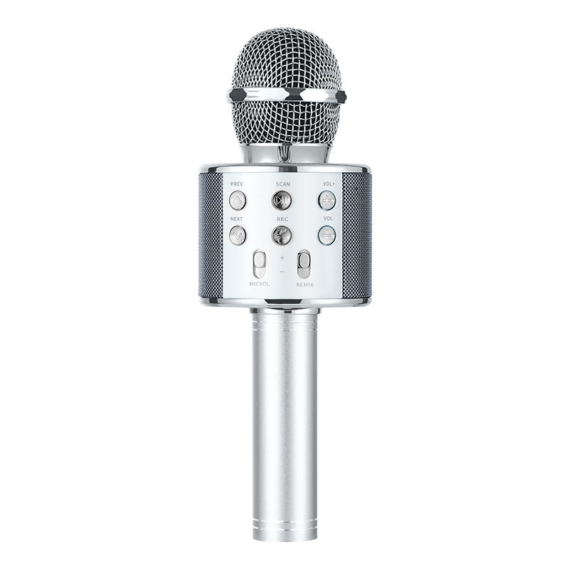 ws858 mobile phone kge Bao family ktv wireless Bluetooth condenser microphone children kge microphone audio integrated
