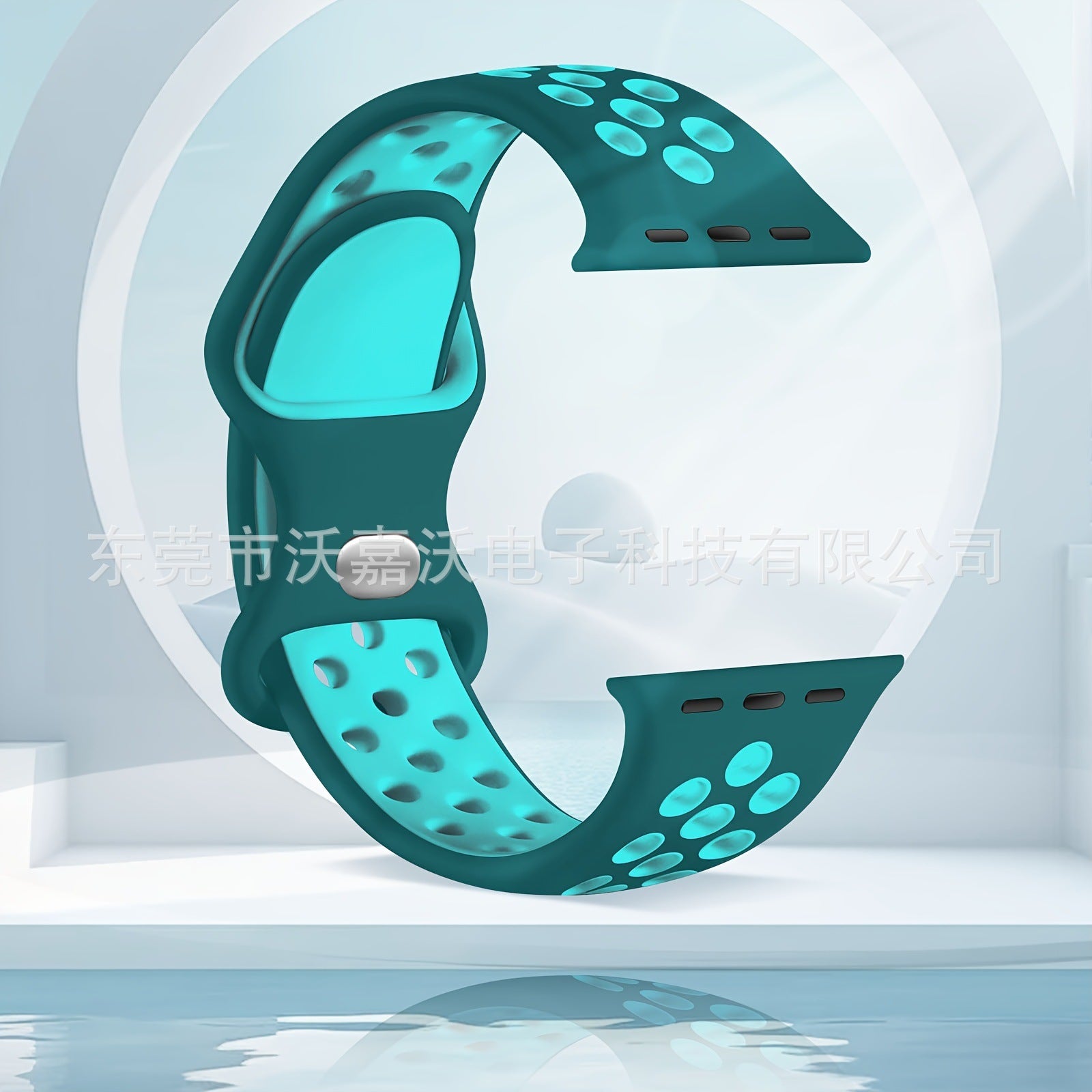 Applicable to Apple watch herringbone tail iwatch s10 generation two-color silicone sports Apple smart watch band