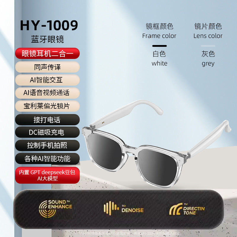AI Smart Sunglasses – Real-Time Translation, Bluetooth Calling & Music