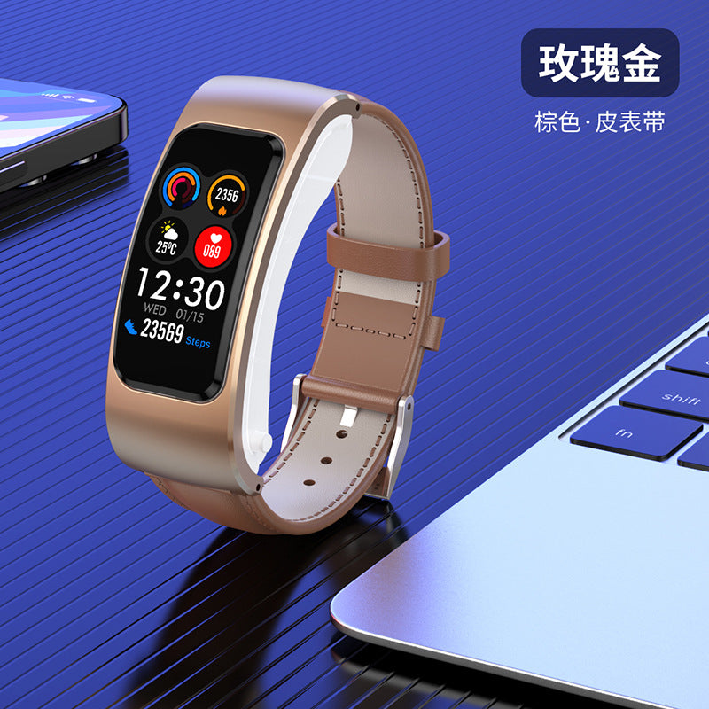 K60 smart bracelet call listening to music AI voice hard head in-ear headset 1.08 HD color screen address book synchronization