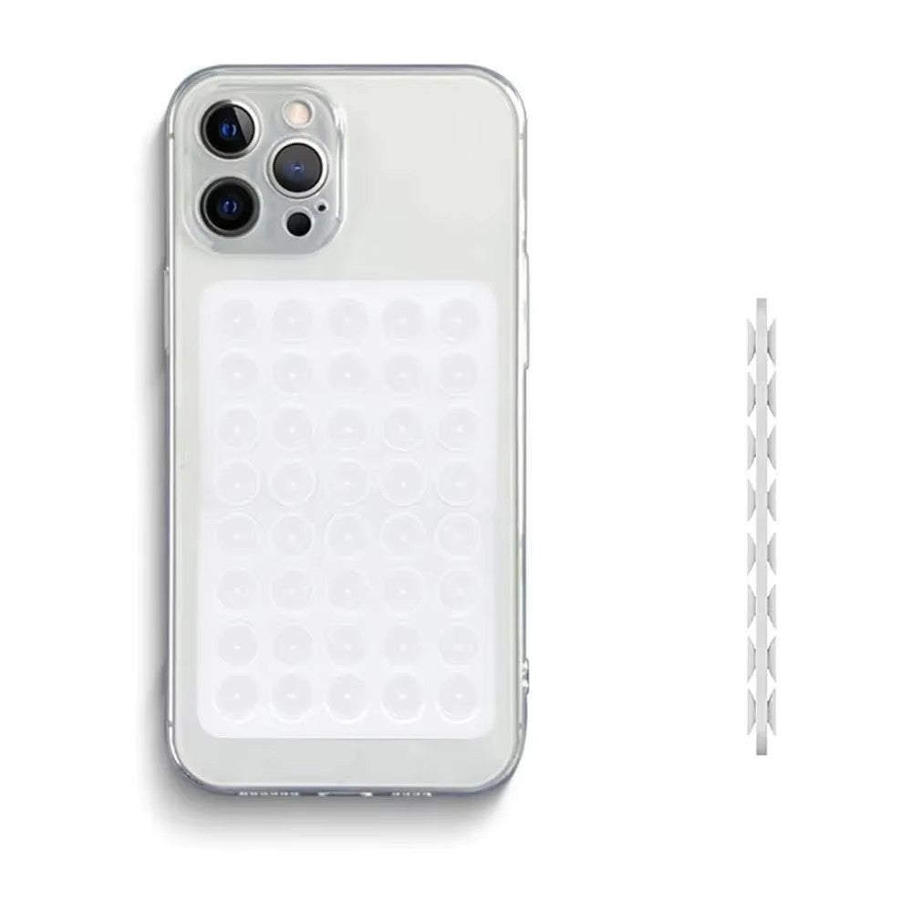 Cross-border factory wholesale mobile phone silica gel sucker 40 tablets double-sided sucker multi-functional square hot selling self-adhesive non-slip