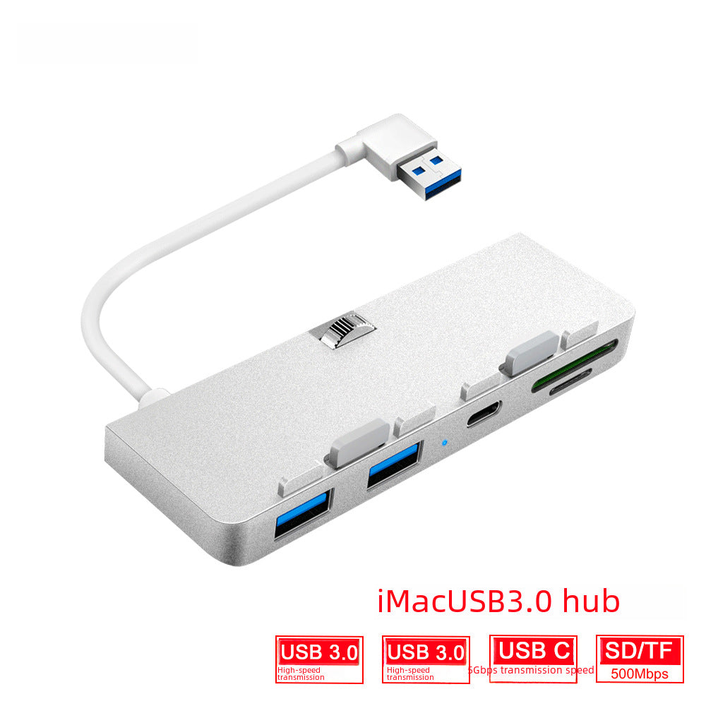 Rocketek applicable to iMac Apple all-in-one machine docking station USB 3.0 cable seperater hub concentrator SD/TF