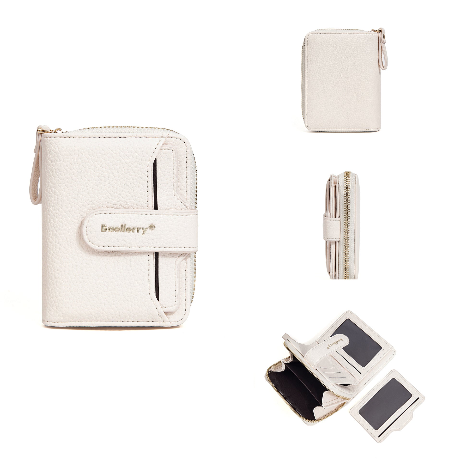 New Ladies' Purse short baellerry fashion snap button multi card slots wallet Japanese and Korean High sense coin purse